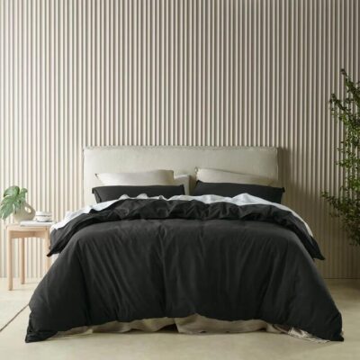 Acacia Quilt Cover Set Charcoal King | OMF