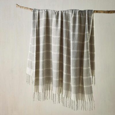 Maldon Throw Rug Mohair Silver | OMF