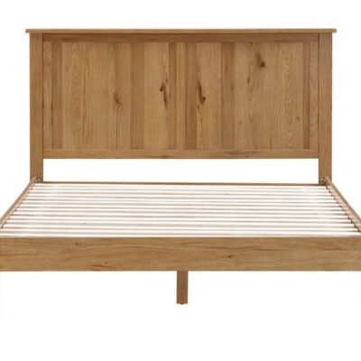 Claire American White Oak Timber Queen Bed Frame | OMF