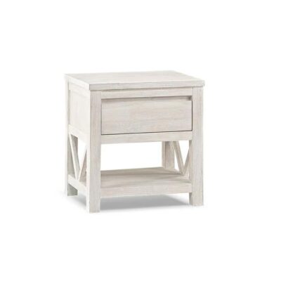 Riviera Bedside Table White | OMF