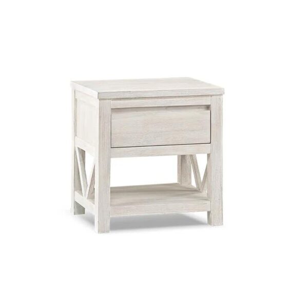 Riviera Bedside Table White | OMF