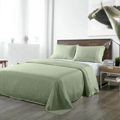 Royal Comfort Blended Bamboo Sheet Set Queen Sage Green | OMF