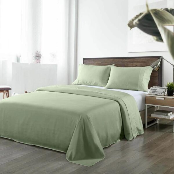 Royal Comfort Blended Bamboo Sheet Set Queen Sage Green | OMF