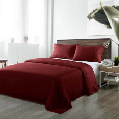 Royal Comfort Blended Bamboo Sheet Set King Malaga Wine | OMF