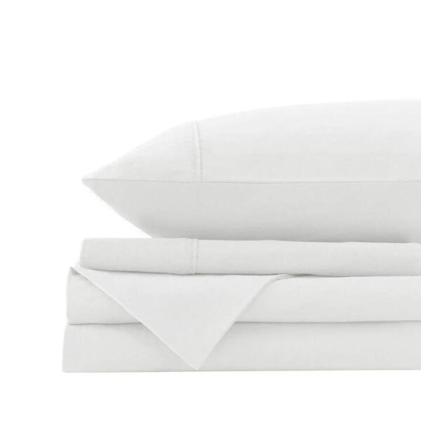Royal Comfort Washed 100 % Cotton Sheet Set Single White | OMF