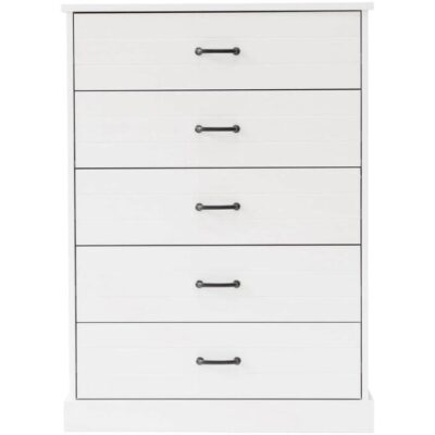 Hamptons 5 drawer Chest - White | OMF
