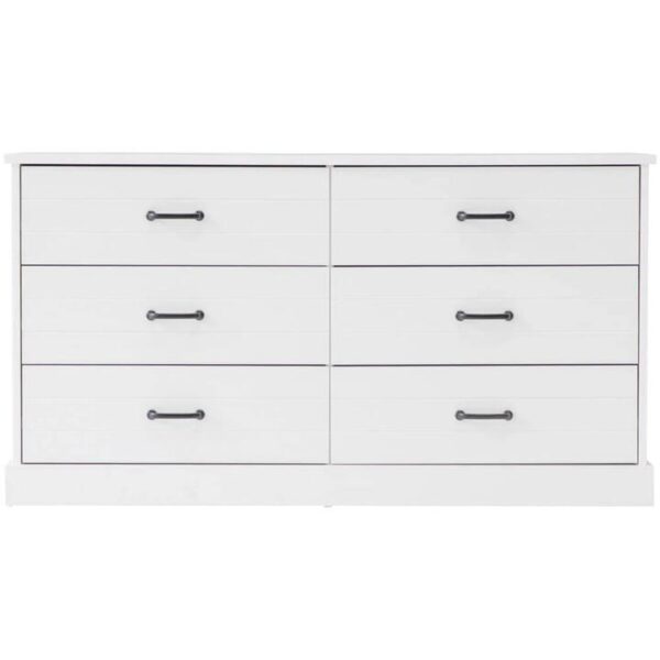 Hamptons Chest 6 Drawer – White | OMF