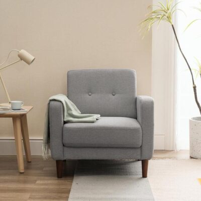 Lisa Arm Chair Light Grey | OMF