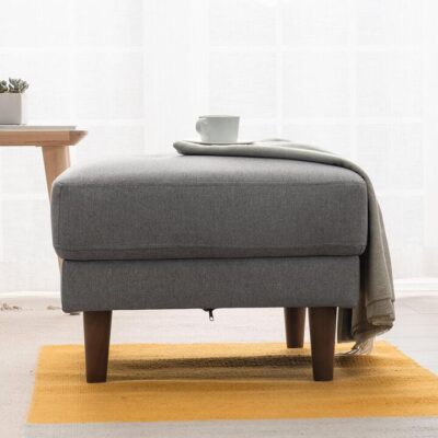 Lisa Ottoman Light Grey | OMF