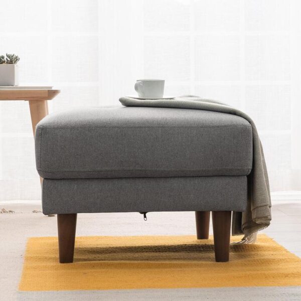 Lisa Ottoman Light Grey | OMF