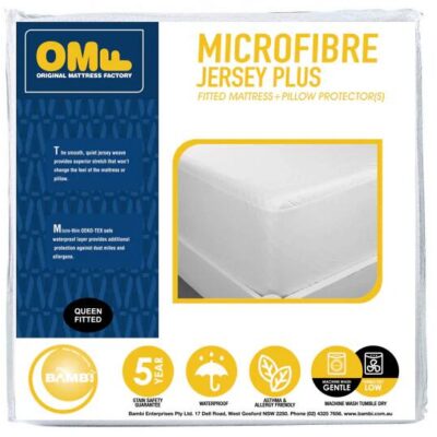 Microfibre Jersey Plus King Single Mattress Protector Pack | OMF