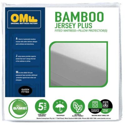 Bamboo Jersey Plus Long Single Mattress Protector | OMF