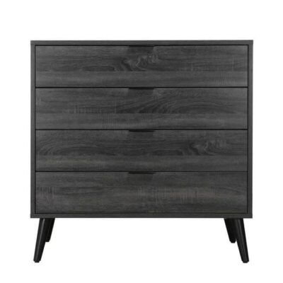 Rio 4 Drawer Tallboy Chest Charcoal | OMF