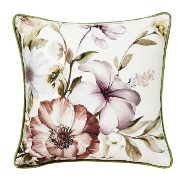 Minette Square Velvet Cushion White | OMF