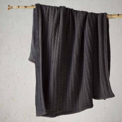 Amalfi Throw Rug Charcoal | OMF