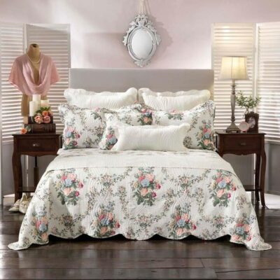 Rosedale Bedspread Set White King | OMF
