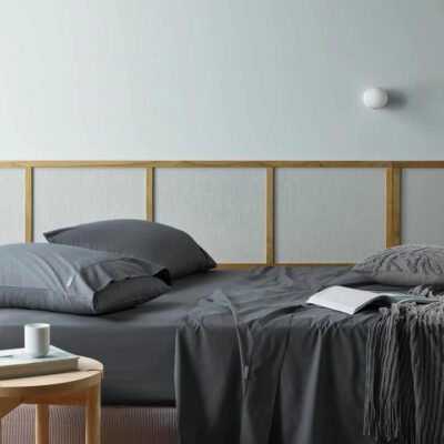 Natural Sleep Recycled Cotton And Bamboo Sheet Set Charcoal King Single | OMF