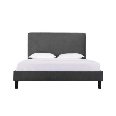Lotus Upholstered Queen Bed Frame With USB | OMF