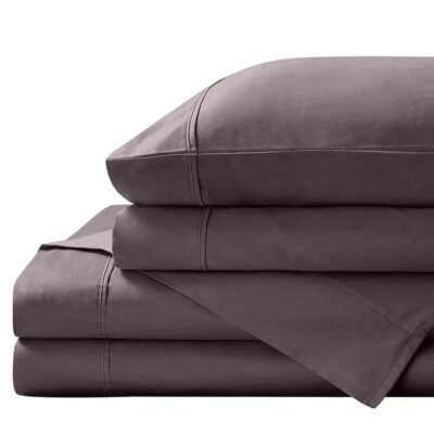 Royal Comfort 1500TC Cotton Rich Fitted 4 Piece Sheet Set King Dusk Grey | OMF