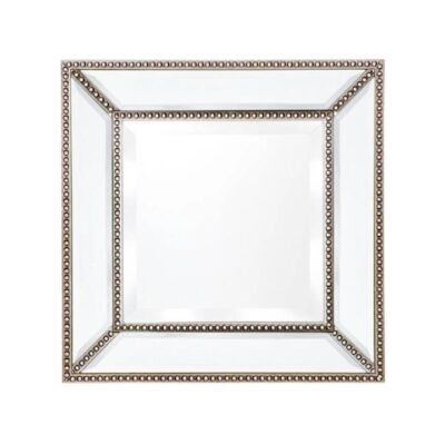 Zeta Wall Mirror Small Antique Silver | OMF