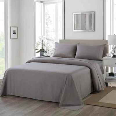 Royal Comfort 1200TC Ultrasoft 4 Piece Sheet Set Queen Charcoal | OMF