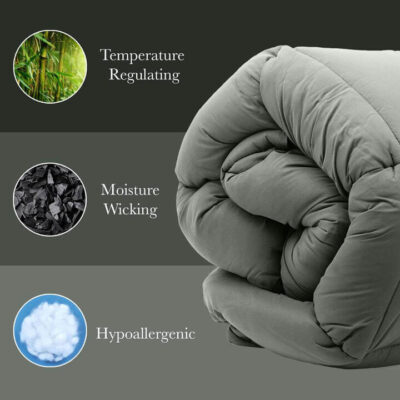 Royal Comfort Ultra-Warm 800Gsm Charcoal Quilt - Queen | OMF