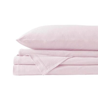 Royal Comfort Jersey Cotton Quilt Cover Set King Pink Marle | OMF