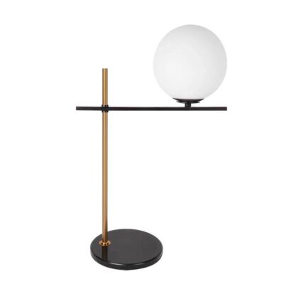 Ariz Marble Table Lamp Brass Marble | OMF