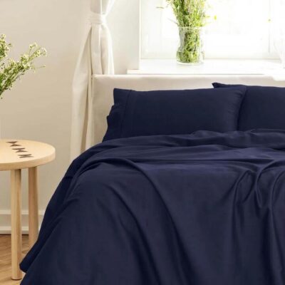 Royal Comfort Balmain 1000TC Bamboo Cotton Sheet Set Queen Royal Blue | OMF