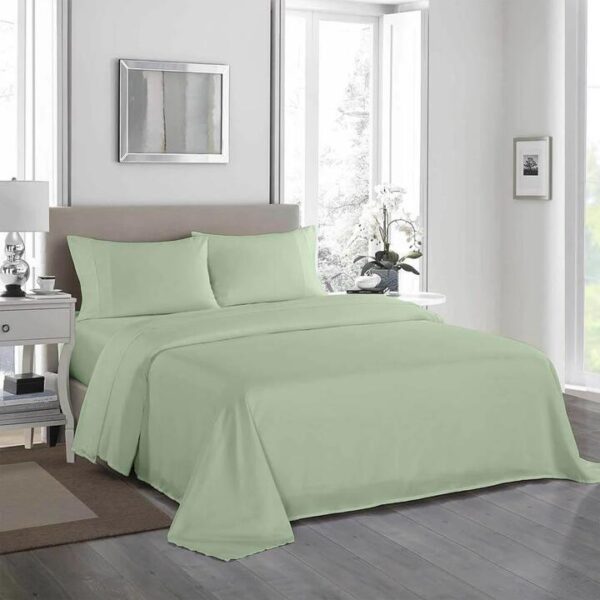 Royal Comfort 1200TC Ultrasoft 4 Piece Sheet Set Queen Sage Green | OMF