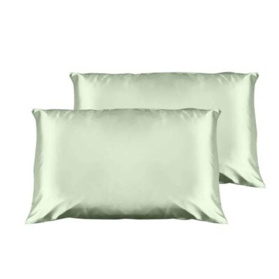 Casa Decor Luxury Satin Pillowcases Twin Pack - Sage | OMF