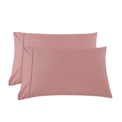 Royal Comfort Kensington 1200TC 100% Cotton Stripe Quilt Cover Set Queen Desert Rose | OMF