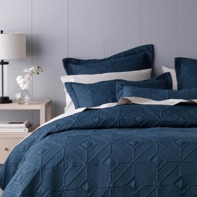 Kazimir Super King Navy Coverlet Set | OMF