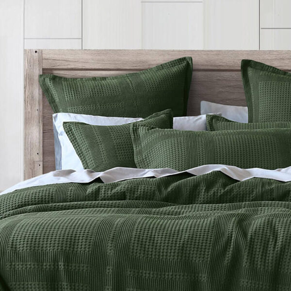 Sussex Super King Forest Green Quilt Cover Set | OMF