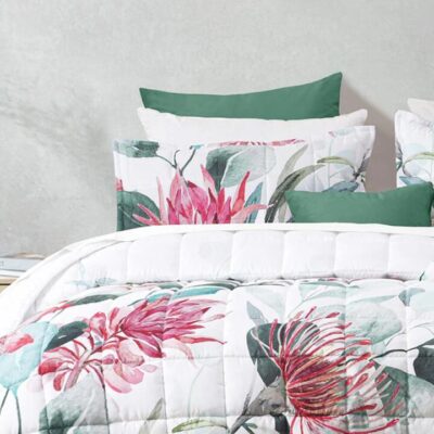 Nikita Single/Double White Coverlet Set | OMF