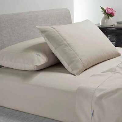 Heston 300TC Cotton Sheet Set Percale Long Single Stone | OMF