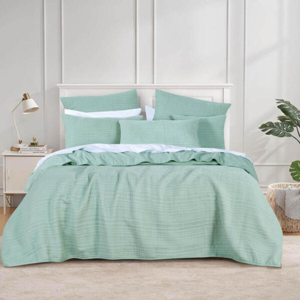 Cressida Super King Coverlet Set Green | OMF